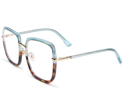 Übergroße Brille mit klaren Gläsern | Optische Rahmen | Brille mit quadratischem Rahmen