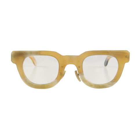 Brille mit quadratischem Rahmen | Echte Naturhornbrille | Anti-Blaulichtblockierung
